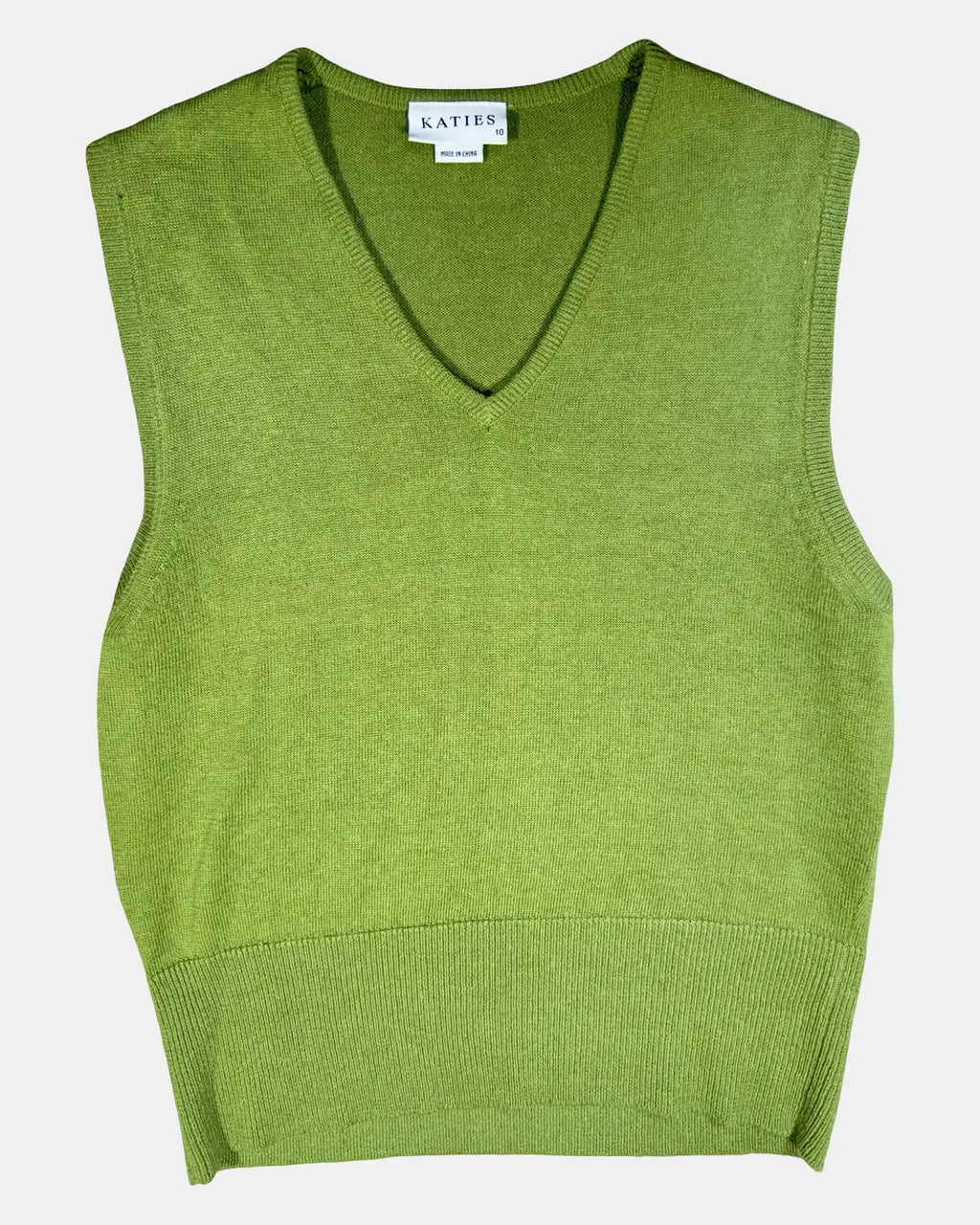 Green Knit 90s Style Vest