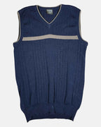 Blue and Brown Knit Vest