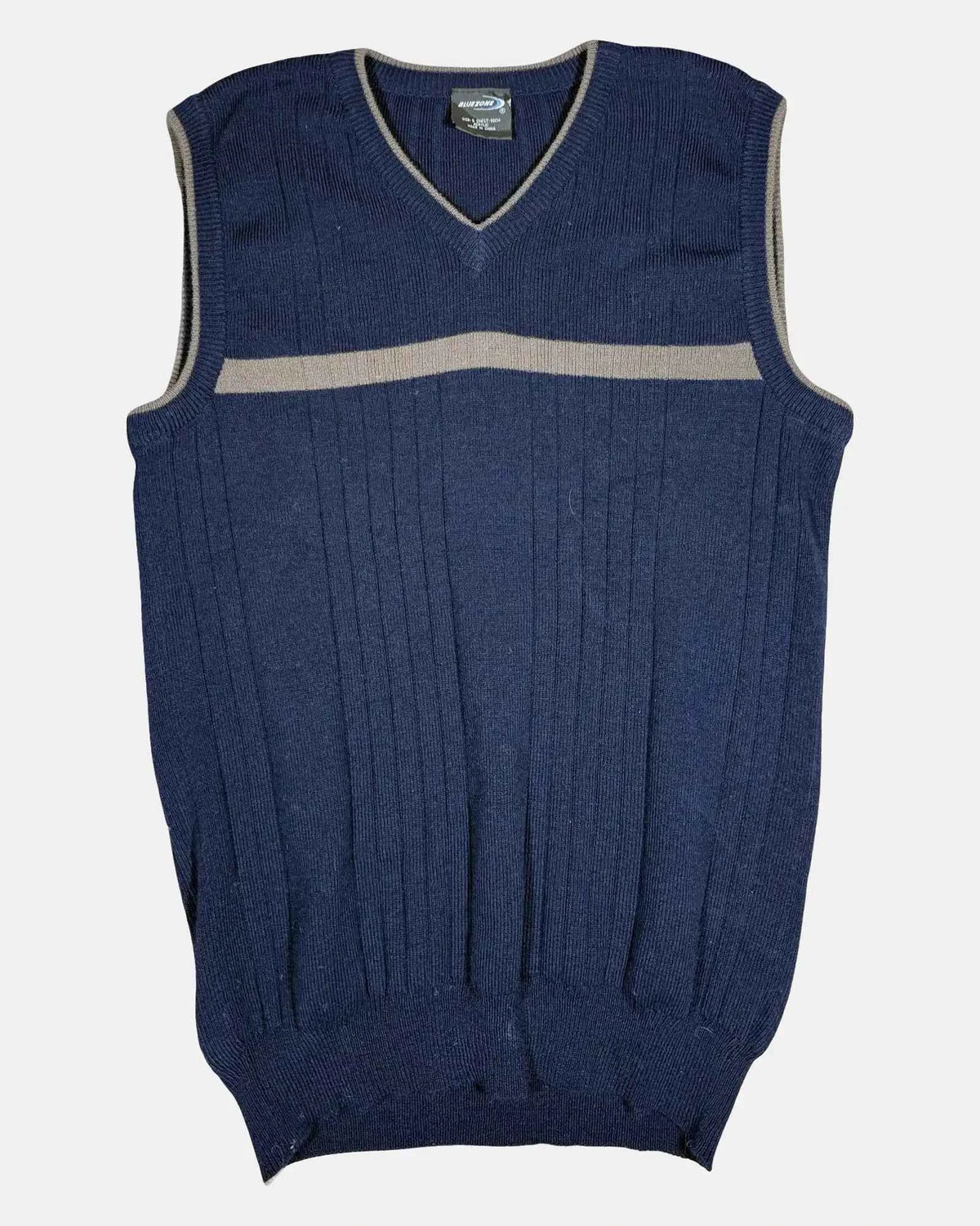Blue and Brown Knit Vest