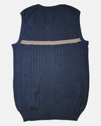 Blue and Brown Knit Vest