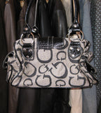 Black and brown vintage style bag inspired by Guess