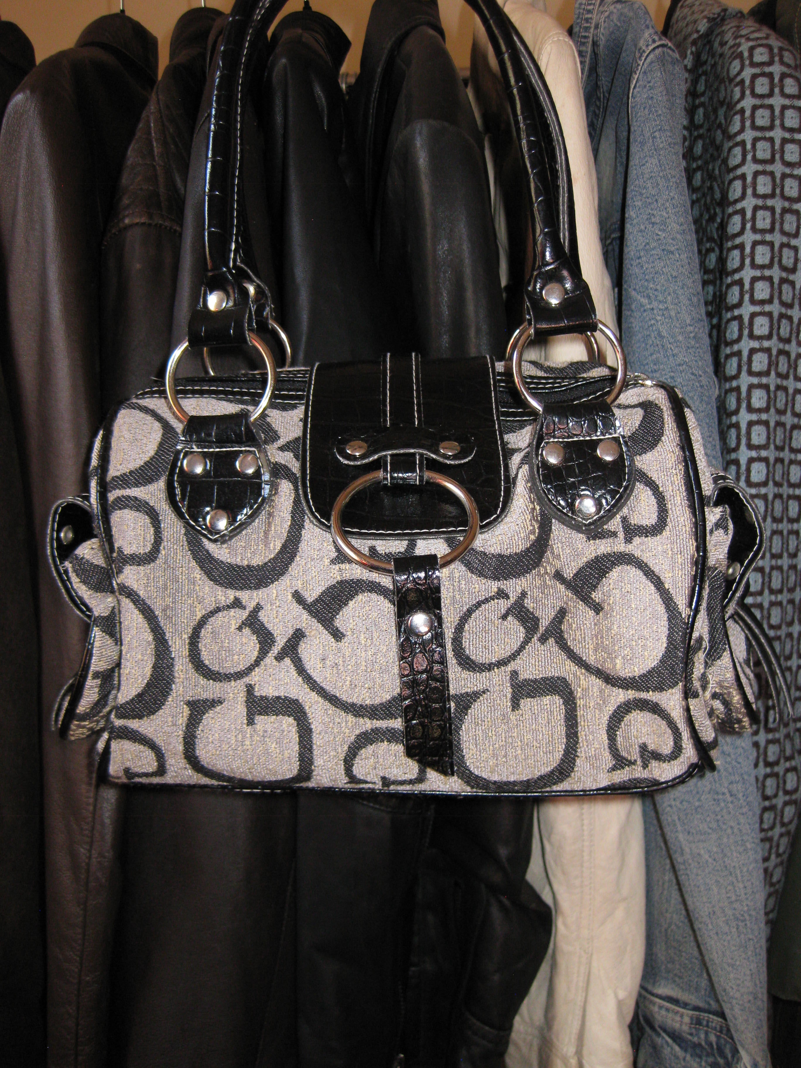 Vintage Guess style black and brown bag