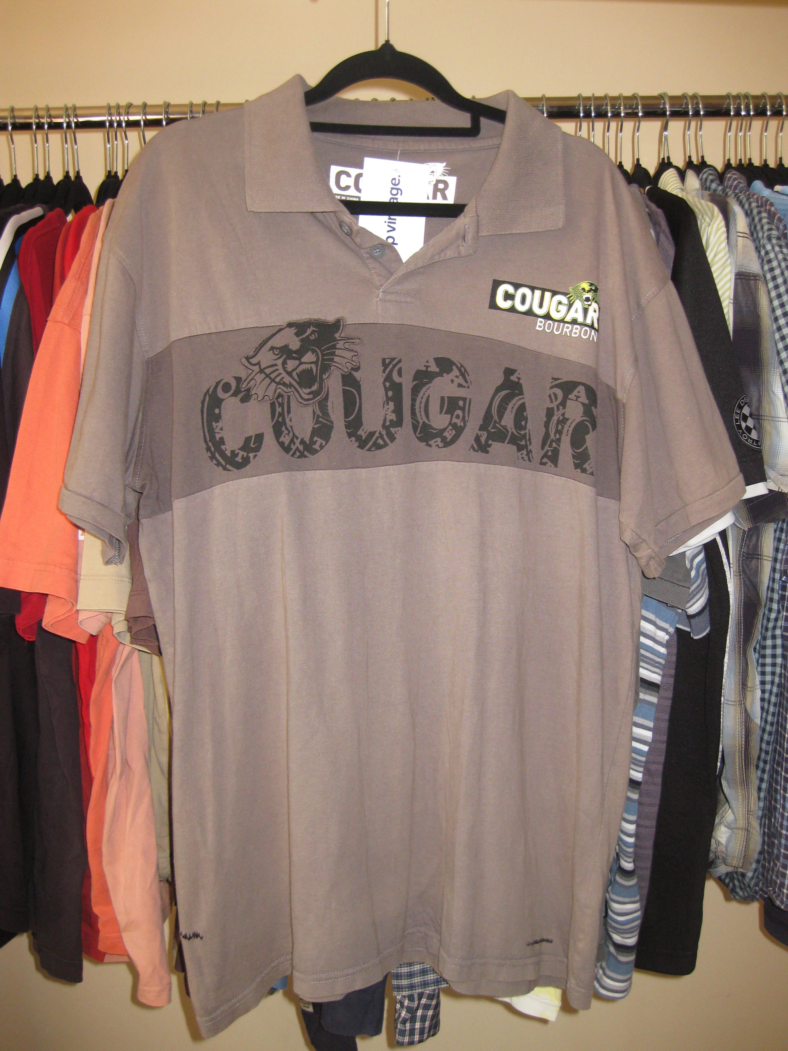 Vintage 90s brown checked button-up shirt, size M