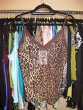 Leopard print cami top in brown size S