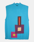 70s Style Turtle Neck Top | Size L - Zip Vintage