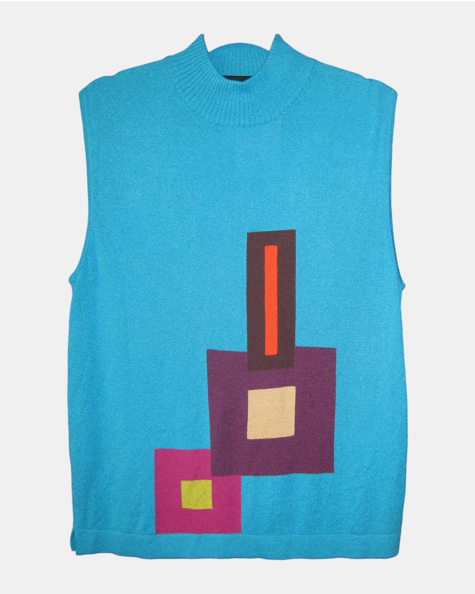 70s Style Turtle Neck Top | Size L - Zip Vintage