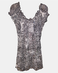 Black & White Mesh Lace Top Estimated Size 10-12
