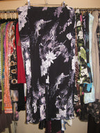 Black and pink Harry Potter themed floral maxi skirt size 14