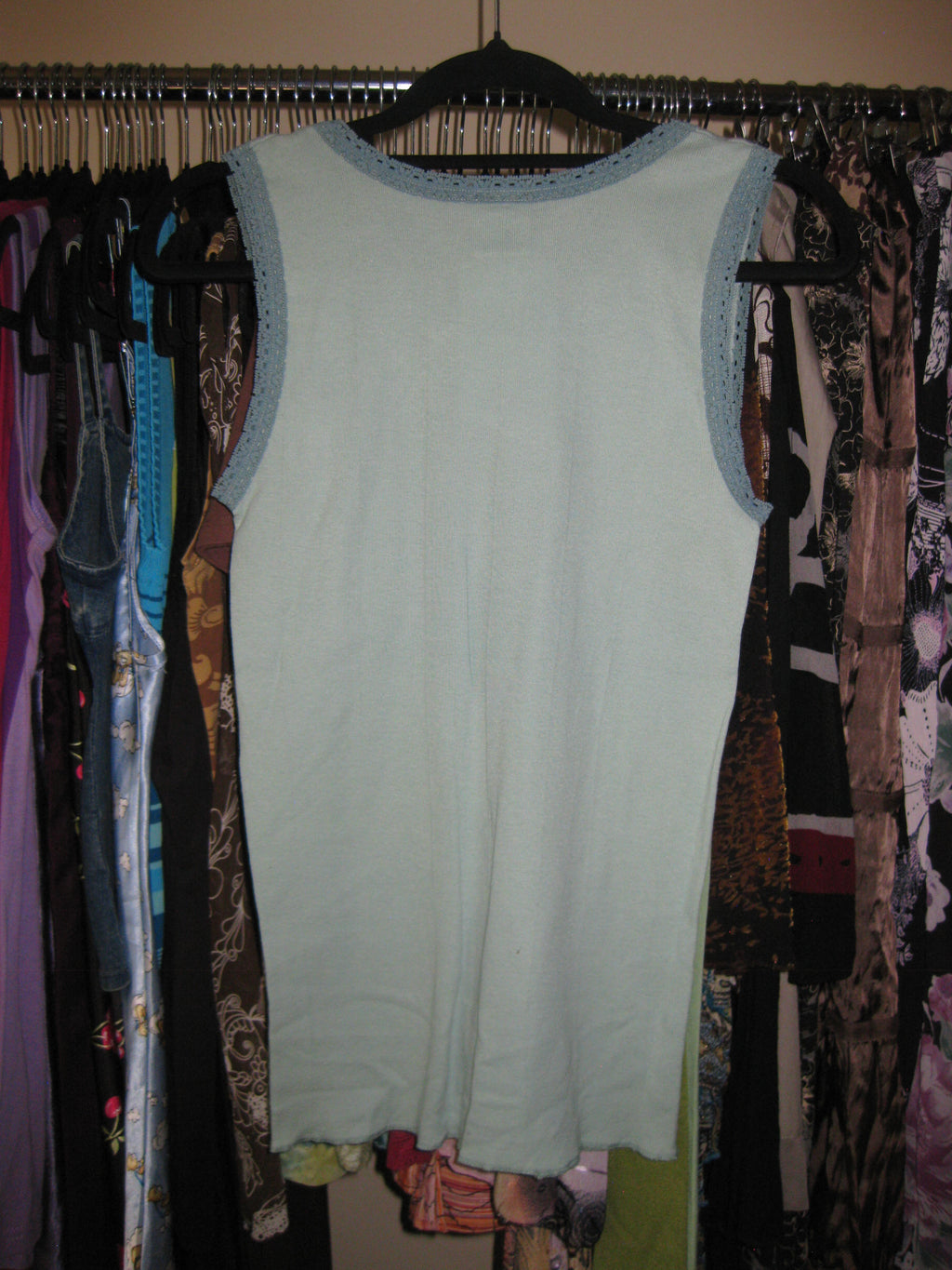 Blue two tone butterfly cami top from the Y2K era size S