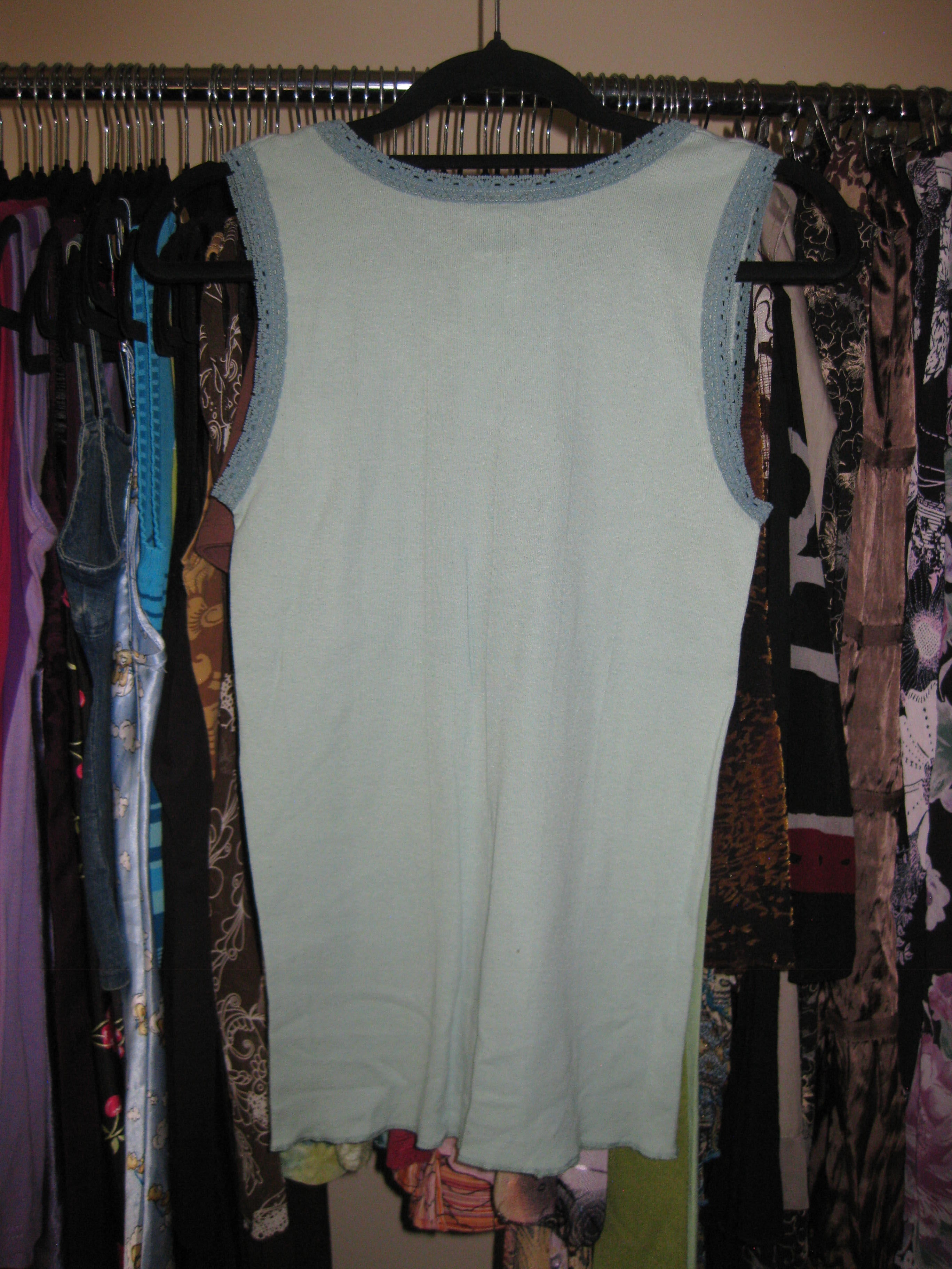 Blue two tone butterfly cami top from the Y2K era size S