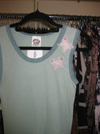 Y2K blue two toned butterfly cami top size S