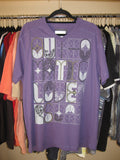 Y2K purple graphic T-shirt, size L